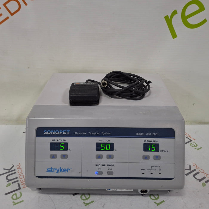 Stryker Stryker SonoPet Omni UST-2001 Ultrasonic Surgical System Electrosurgical Units reLink Medical