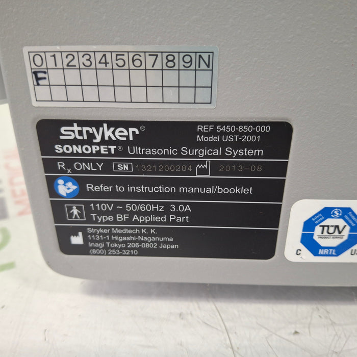 Stryker Stryker SonoPet Omni UST-2001 Ultrasonic Surgical System Electrosurgical Units reLink Medical