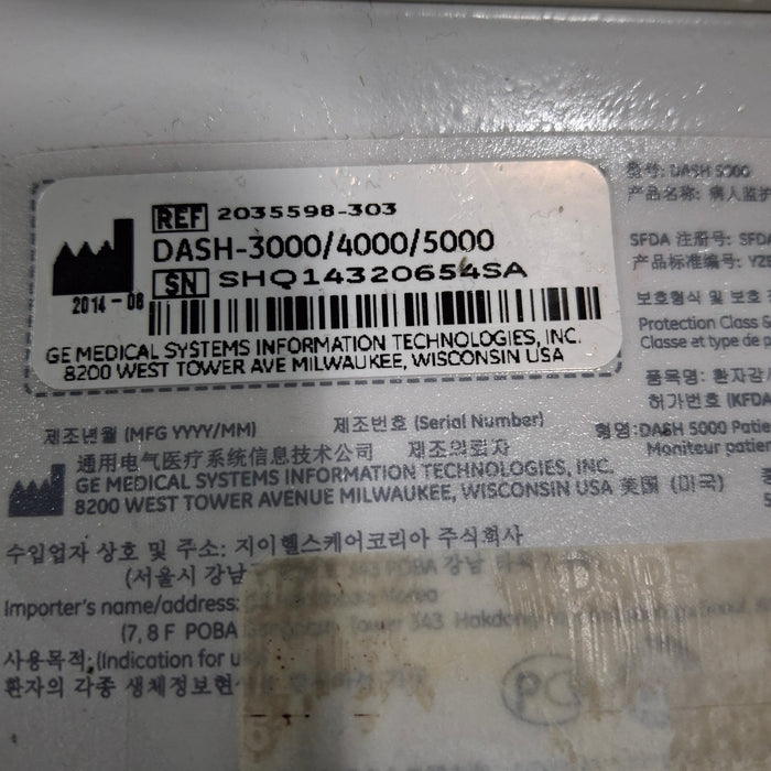 GE Healthcare GE Healthcare Dash 5000 - GE/Nellcor SpO2 Patient Monitor Patient Monitors reLink Medical