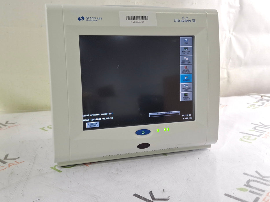 Spacelabs Healthcare Spacelabs Healthcare Ultraview SL 91369 Monitor Patient Monitors reLink Medical