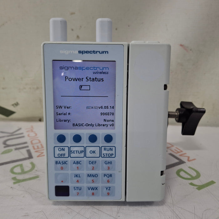 Baxter Baxter Sigma Spectrum 6.05.14 with A/B/G/N Battery Infusion Pump Infusion Pump reLink Medical