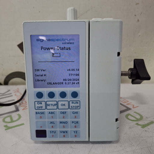 Baxter Baxter Sigma Spectrum 6.05.14 with B/G Battery Infusion Pump Infusion Pump reLink Medical