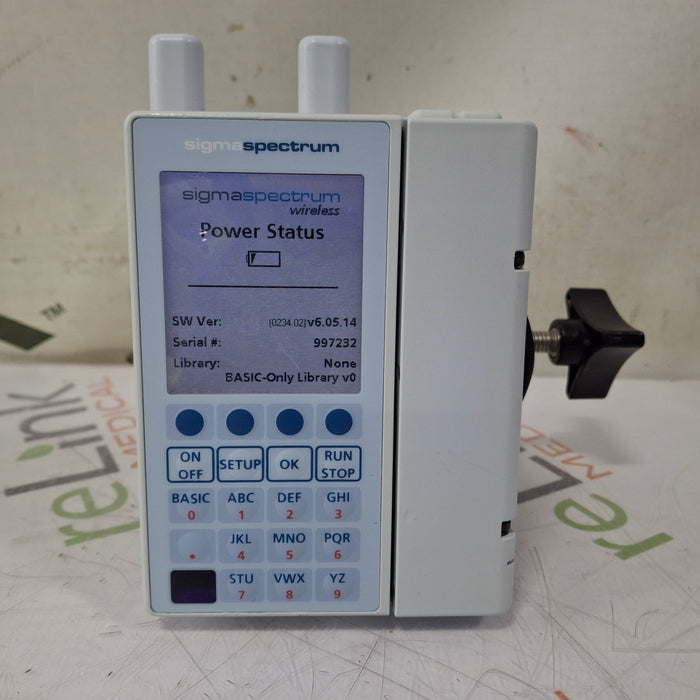 Baxter Baxter Sigma Spectrum 6.05.14 with A/B/G/N Battery Infusion Pump Infusion Pump reLink Medical