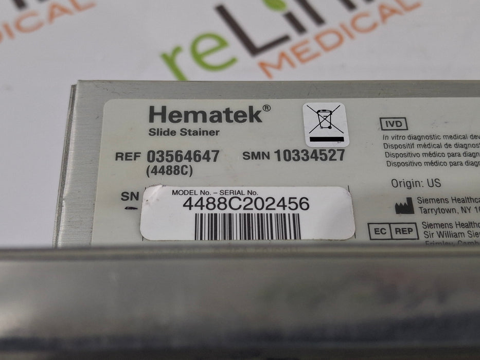 Siemens Siemens Hema-Tek 2000 4488C Slide Stainer Research Lab reLink Medical