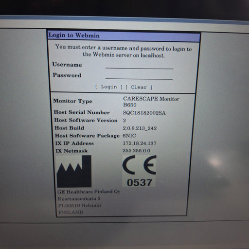GE Healthcare GE Healthcare Carescape B650 Neonatal Care Patient Monitor Patient Monitors reLink Medical
