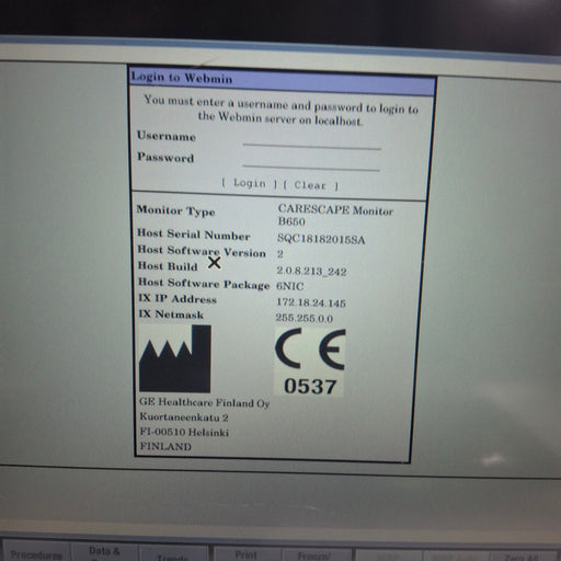 GE Healthcare GE Healthcare Carescape B650 Neonatal Care Patient Monitor Patient Monitors reLink Medical