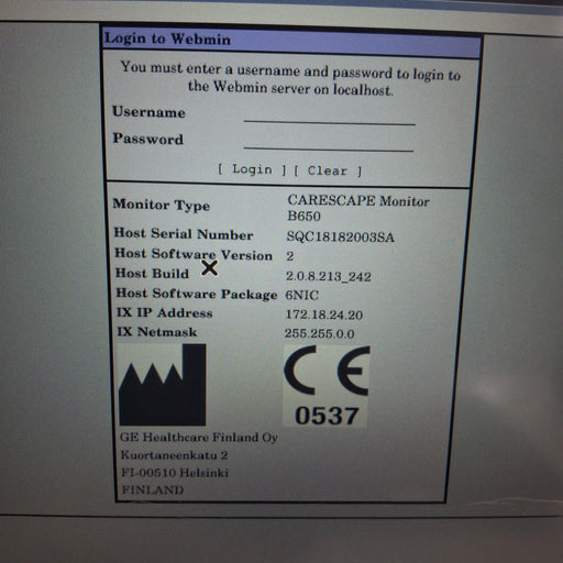 GE Healthcare GE Healthcare Carescape B650 Neonatal Care Patient Monitor Patient Monitors reLink Medical