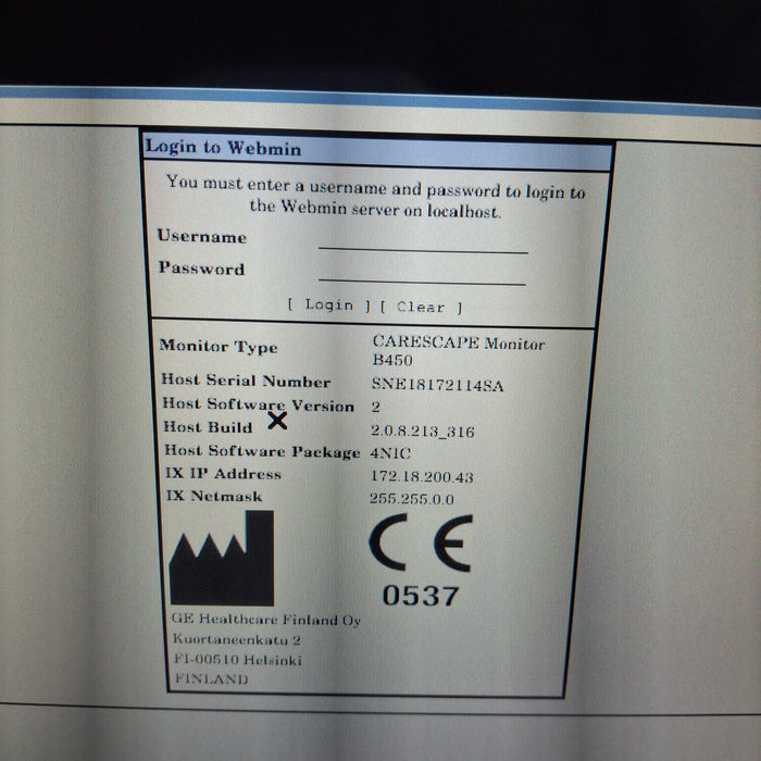 GE Healthcare GE Healthcare Carescape B450 Neonatal Care Patient Monitor Patient Monitors reLink Medical