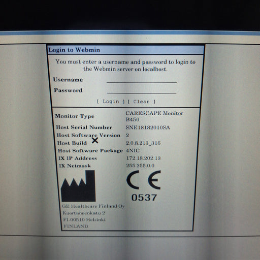 GE Healthcare GE Healthcare Carescape B450 Neonatal Care Patient Monitor Patient Monitors reLink Medical