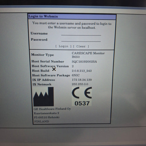 GE Healthcare GE Healthcare Carescape B650 Neonatal Care Patient Monitor Patient Monitors reLink Medical