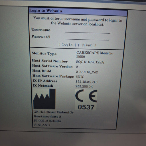 GE Healthcare GE Healthcare Carescape B650 Neonatal Care Patient Monitor Patient Monitors reLink Medical