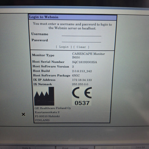 GE Healthcare GE Healthcare Carescape B650 Neonatal Care Patient Monitor Patient Monitors reLink Medical
