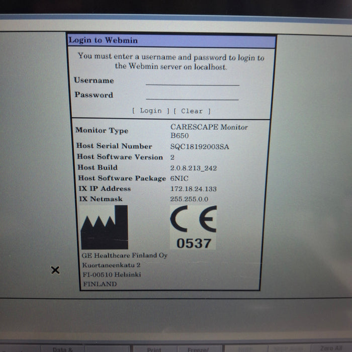 GE Healthcare GE Healthcare Carescape B650 Neonatal Care Patient Monitor Patient Monitors reLink Medical