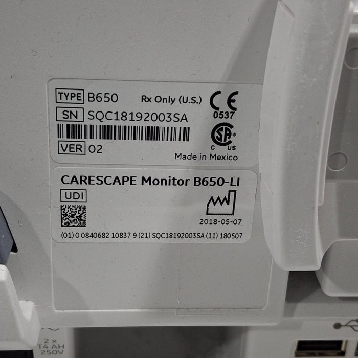 GE Healthcare GE Healthcare Carescape B650 Neonatal Care Patient Monitor Patient Monitors reLink Medical