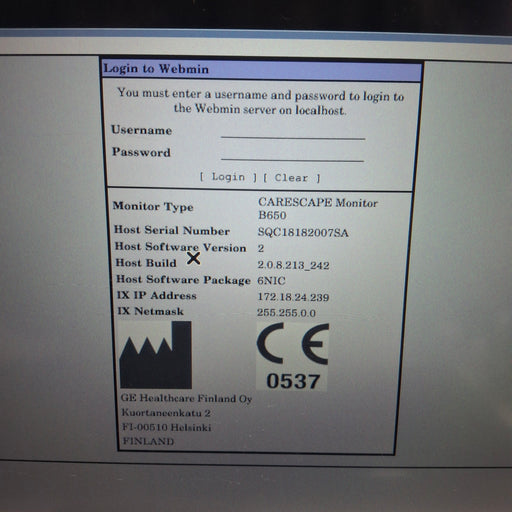 GE Healthcare GE Healthcare Carescape B650 Neonatal Care Patient Monitor Patient Monitors reLink Medical