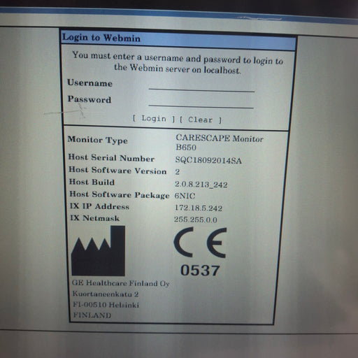 GE Healthcare GE Healthcare Carescape B650 Neonatal Care Patient Monitor Patient Monitors reLink Medical