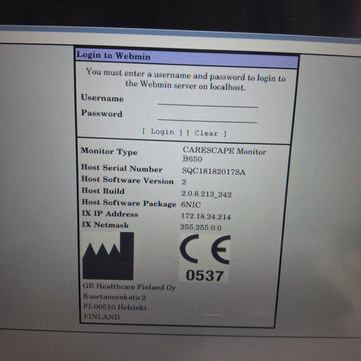 GE Healthcare GE Healthcare Carescape B650 Neonatal Care Patient Monitor Patient Monitors reLink Medical