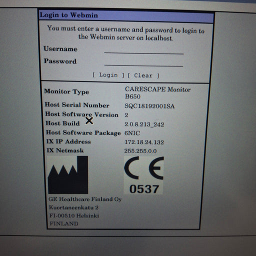 GE Healthcare GE Healthcare Carescape B650 Neonatal Care Patient Monitor Patient Monitors reLink Medical