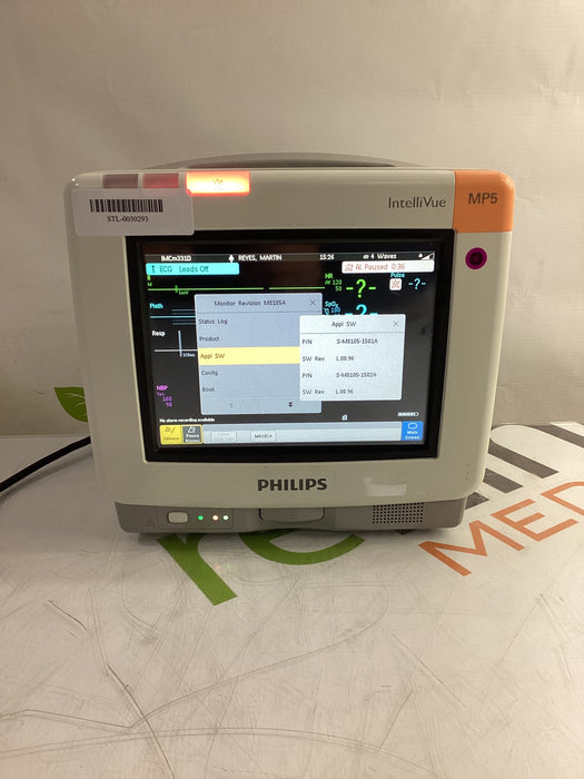 Philips Philips Intellivue MP5 - ECG, Fast SpO2, NIBP, Press, Temp Patient Monitor Patient Monitors reLink Medical