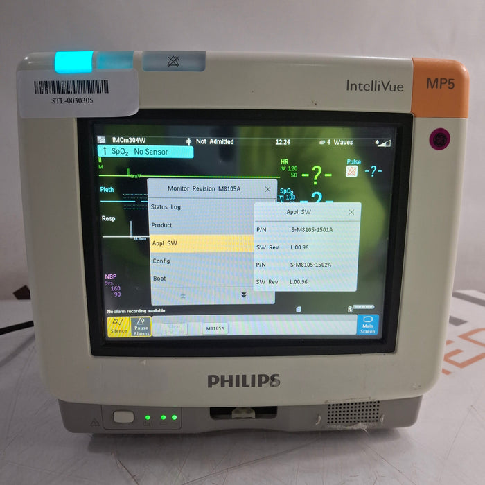 Philips IntelliVue MP5 SpO2, ECG, NIBP, IBP, Temp, CO2 Patient Monitor