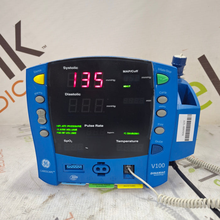 GE Healthcare Dinamap V100 - NIBP, SpO2, Temp Vital Signs Monitor