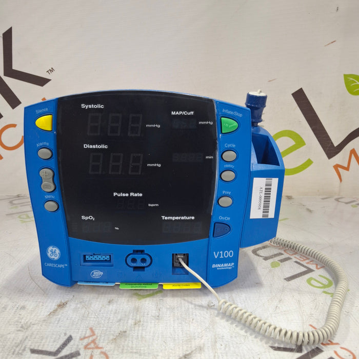 GE Healthcare Dinamap V100 - NIBP, SpO2, Temp Vital Signs Monitor