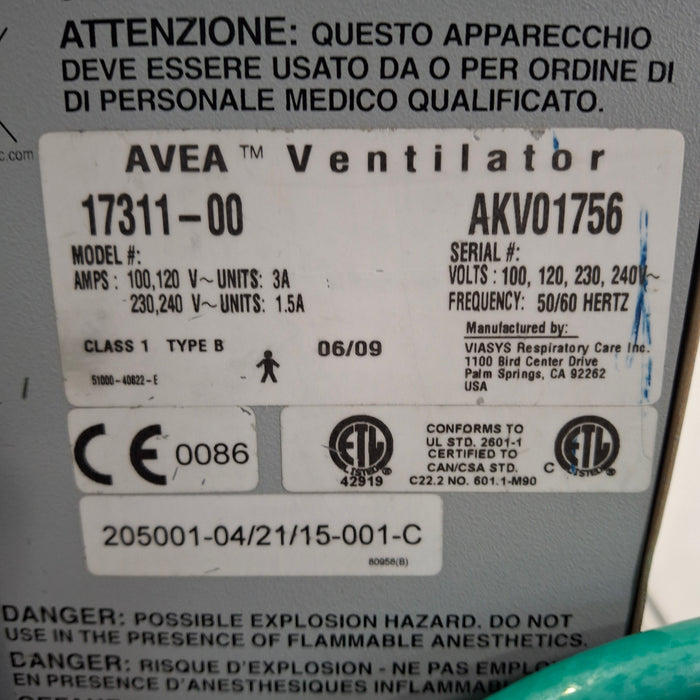 CareFusion Avea Ventilator