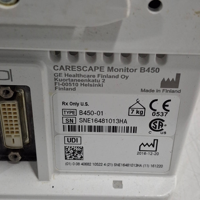GE Healthcare GE Healthcare Carescape B450 Critical Care Patient Monitor Patient Monitors reLink Medical