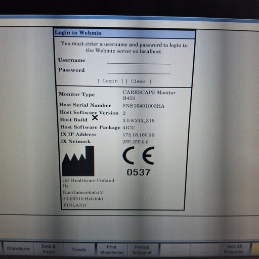 GE Healthcare GE Healthcare Carescape B450 Critical Care Patient Monitor Patient Monitors reLink Medical