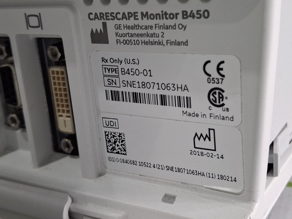 GE Healthcare GE Healthcare Carescape B450 Patient Monitor Patient Monitors reLink Medical