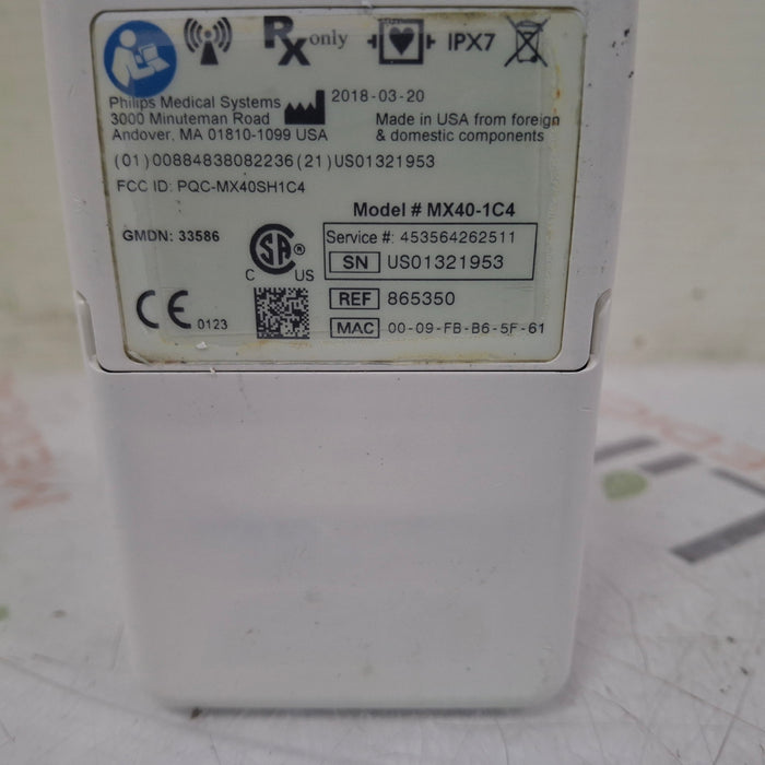 Philips Philips MX40 1.4 ECG/SPO2 865350 Telemetry Transmitter Patient Monitors reLink Medical