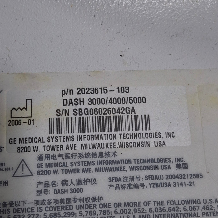GE Healthcare GE Healthcare Dash 3000 - Masimo SpO2 Patient Monitor Patient Monitors reLink Medical