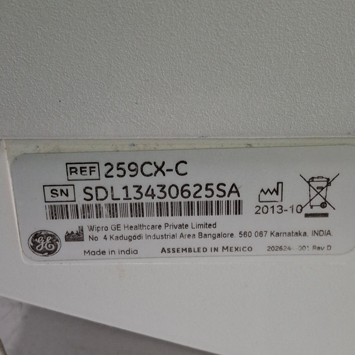 GE Healthcare Corometrics 250cx Series Model 259cx-c Fetal Monitor