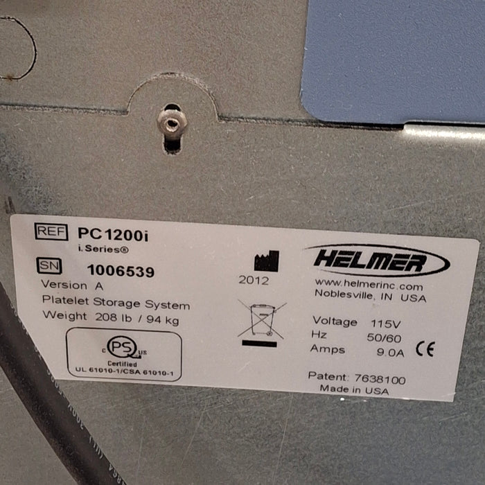 Helmer Inc Helmer Inc PC1200i PLT Incubator Research Lab reLink Medical