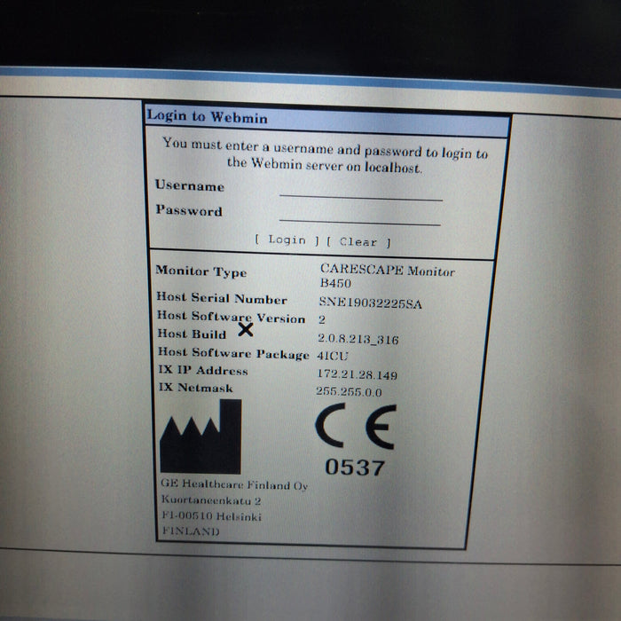 GE Healthcare GE Healthcare Carescape B450 Critical Care Patient Monitor Patient Monitors reLink Medical