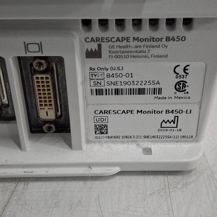 GE Healthcare GE Healthcare Carescape B450 Critical Care Patient Monitor Patient Monitors reLink Medical