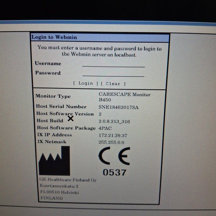 GE Healthcare GE Healthcare Carescape B450 Post Anesthesia Care Patient Monitor Patient Monitors reLink Medical