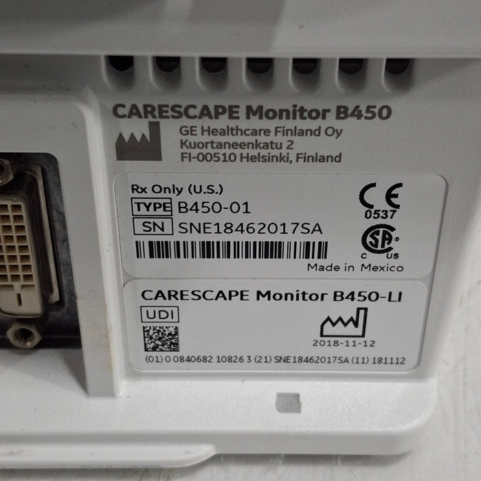 GE Healthcare GE Healthcare Carescape B450 Post Anesthesia Care Patient Monitor Patient Monitors reLink Medical