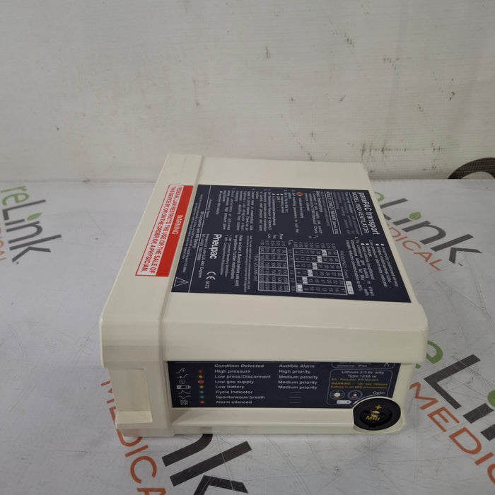 Smiths Medical Smiths Medical Pneupac ParaPAC 200D Ventilator Respiratory reLink Medical