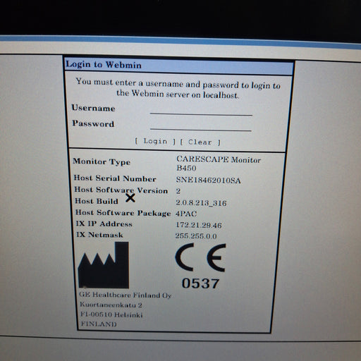 GE Healthcare GE Healthcare Carescape B450 Post Anesthesia Care Patient Monitor Patient Monitors reLink Medical