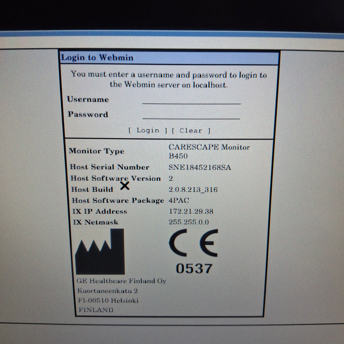 GE Healthcare GE Healthcare Carescape B450 Post Anesthesia Care Patient Monitor Patient Monitors reLink Medical
