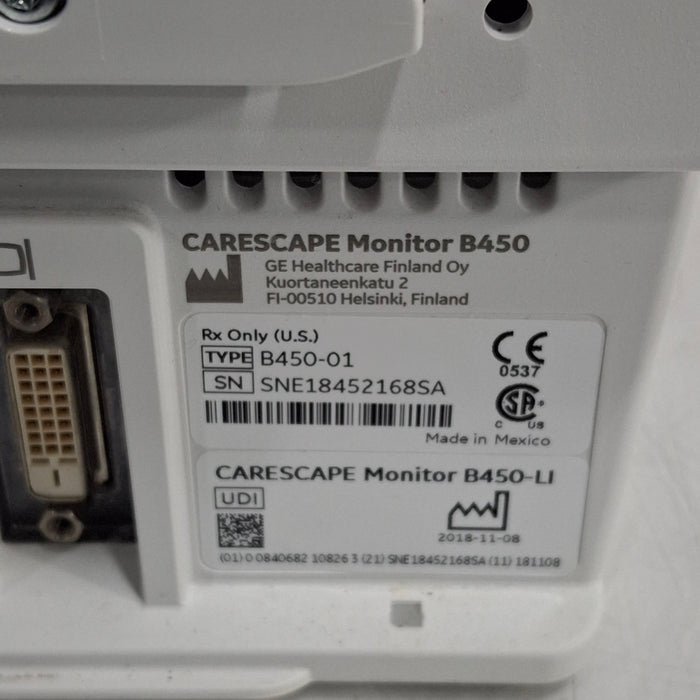 GE Healthcare GE Healthcare Carescape B450 Post Anesthesia Care Patient Monitor Patient Monitors reLink Medical