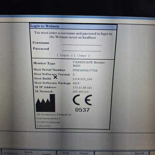 GE Healthcare GE Healthcare Carescape B450 Critical Care Patient Monitor Patient Monitors reLink Medical