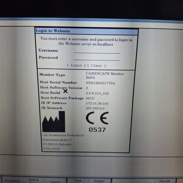 GE Healthcare GE Healthcare Carescape B450 Critical Care Patient Monitor Patient Monitors reLink Medical
