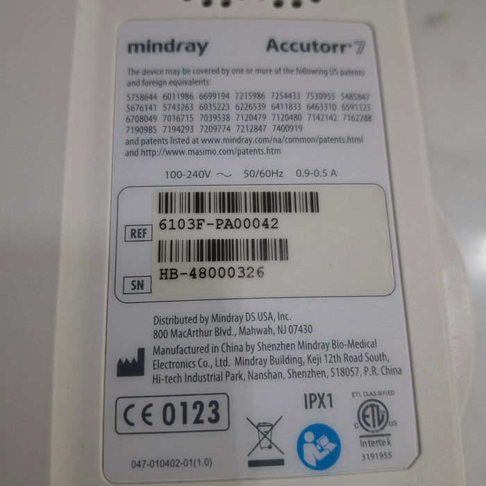 Mindray Mindray Accutorr 7 Vital Signs Monitor Patient Monitors reLink Medical