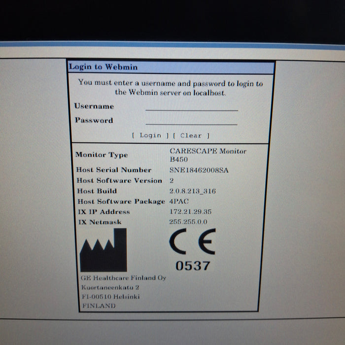 GE Healthcare GE Healthcare Carescape B450 Post Anesthesia Care Patient Monitor Patient Monitors reLink Medical