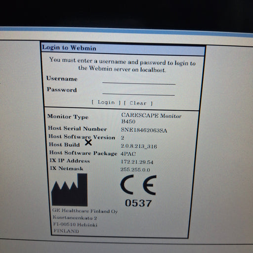 GE Healthcare GE Healthcare Carescape B450 Post Anesthesia Care Patient Monitor Patient Monitors reLink Medical