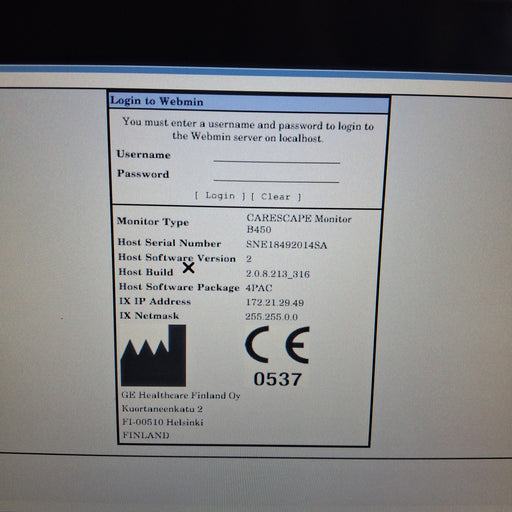 GE Healthcare GE Healthcare Carescape B450 Post Anesthesia Care Patient Monitor Patient Monitors reLink Medical