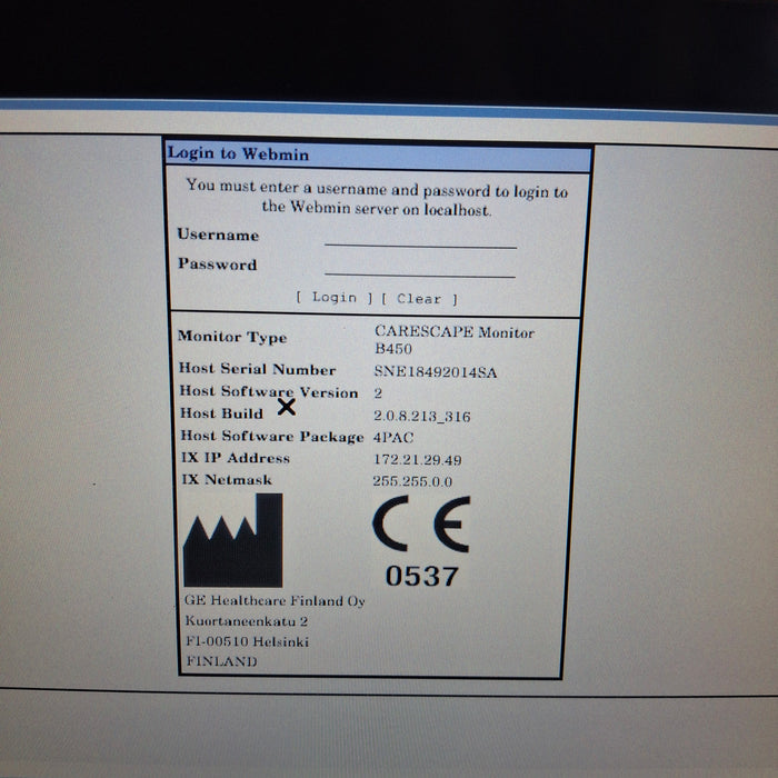 GE Healthcare GE Healthcare Carescape B450 Post Anesthesia Care Patient Monitor Patient Monitors reLink Medical