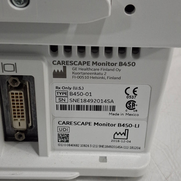 GE Healthcare GE Healthcare Carescape B450 Post Anesthesia Care Patient Monitor Patient Monitors reLink Medical